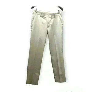 Adidas Beige Golf Pants  Stretch Flat Front Athleisure Active Wear